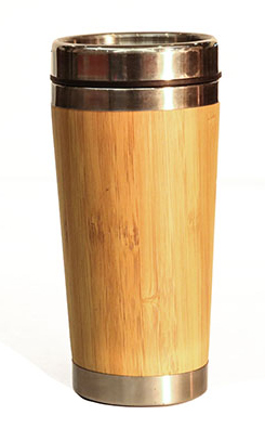 Promotional Design Vacuum Insulated Sublimation Stainless Steel Travel Mug Stainless Steel Bamboo Bottle