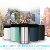 New Product 15OZ/450ML Insulated Slim Non Tipping Slim Double Wall 304 Stainless Steel Can Cooler 